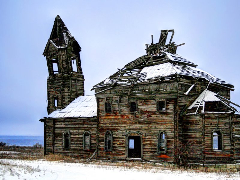 Деревянный храм Архангела Михаила в Новой Осиновке