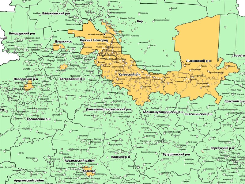 Индекс г бор нижегородская область. Карта г Бор Нижегородской области. Большие Курашки Нижегородская область на карте.