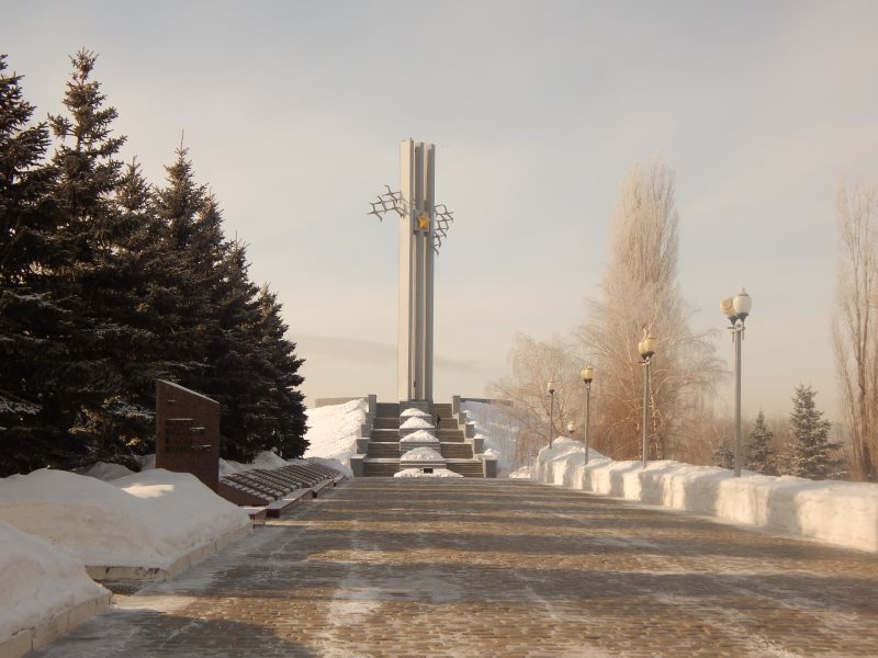 Парк победы зимой саратов