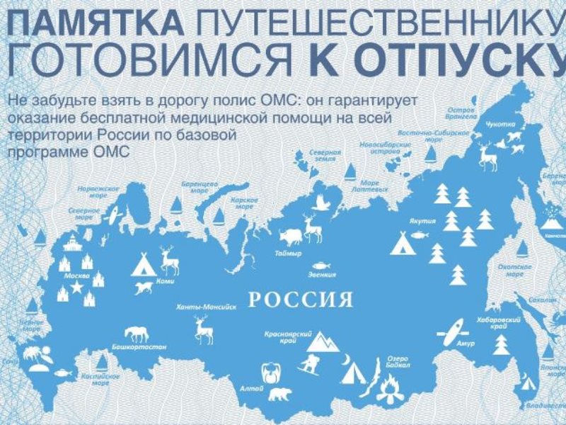 Российский базовый. Отпуск полис ОМС. Памятка к полису. Полис ОМС В отпуске по России. Полис ОМС инфографика.