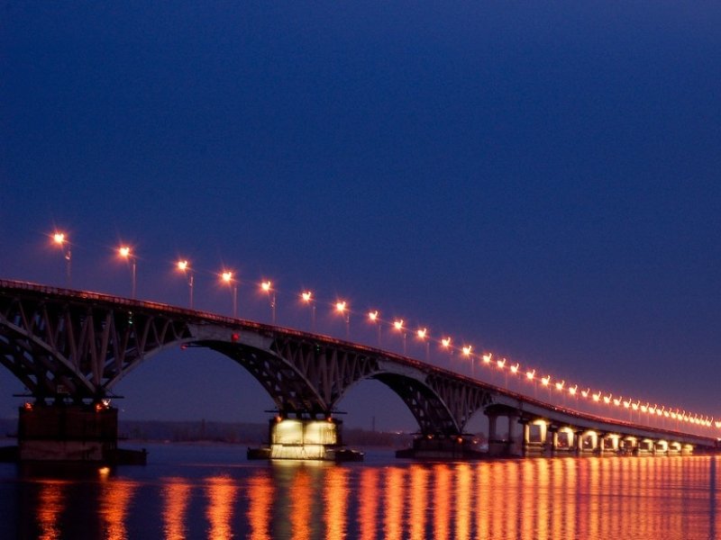Ночной саратов мост