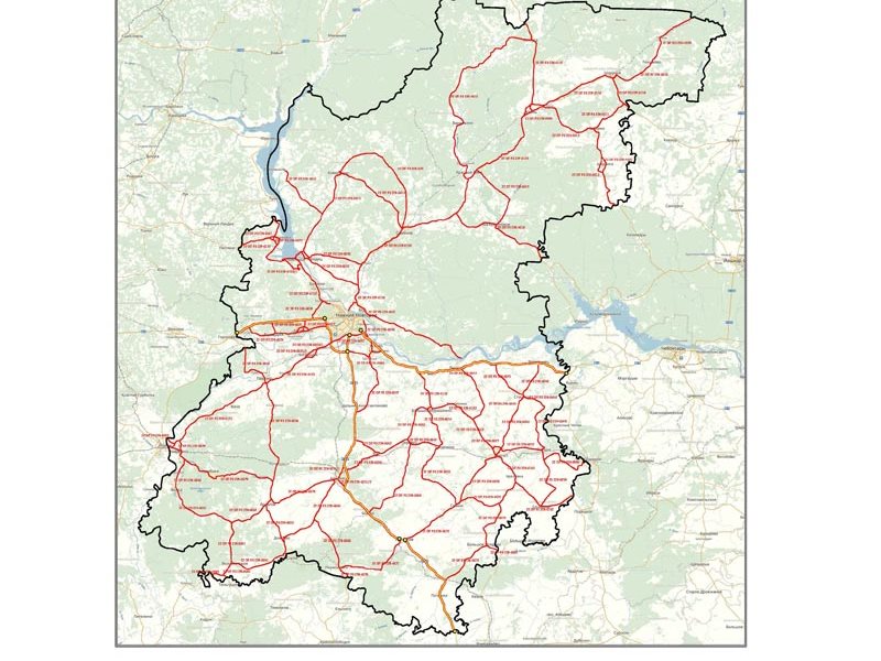 Карта княгининского района нижегородской области с населенными пунктами