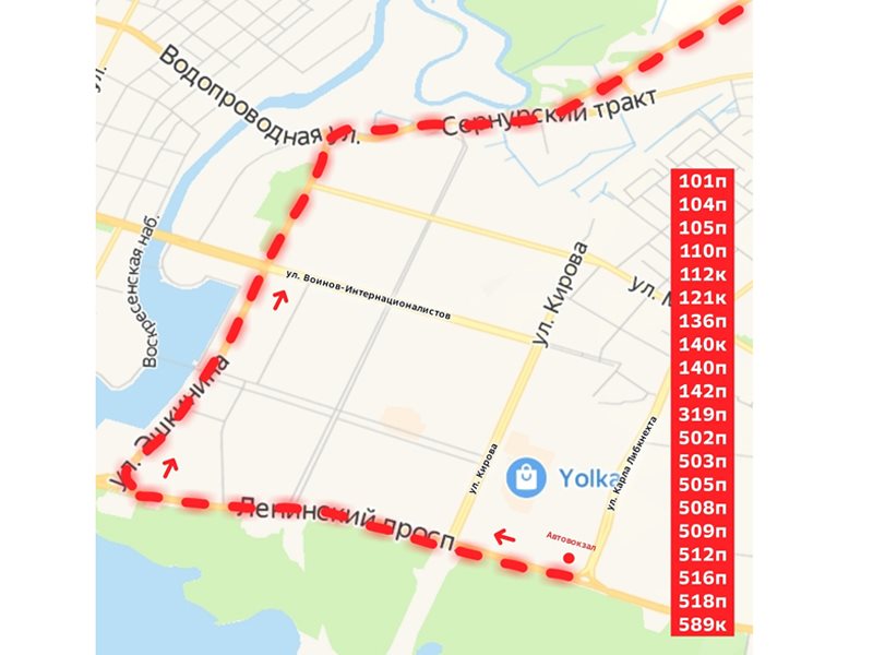 Маршрут 34 маршрутки йошкар ола схема проезда на карте